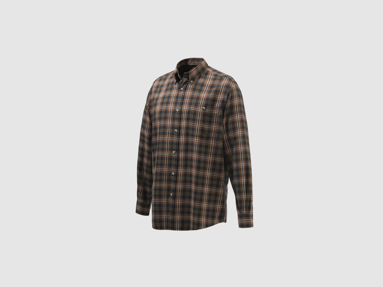 Beretta Camicia Wood Flannel Button Down TOBACCO XXL