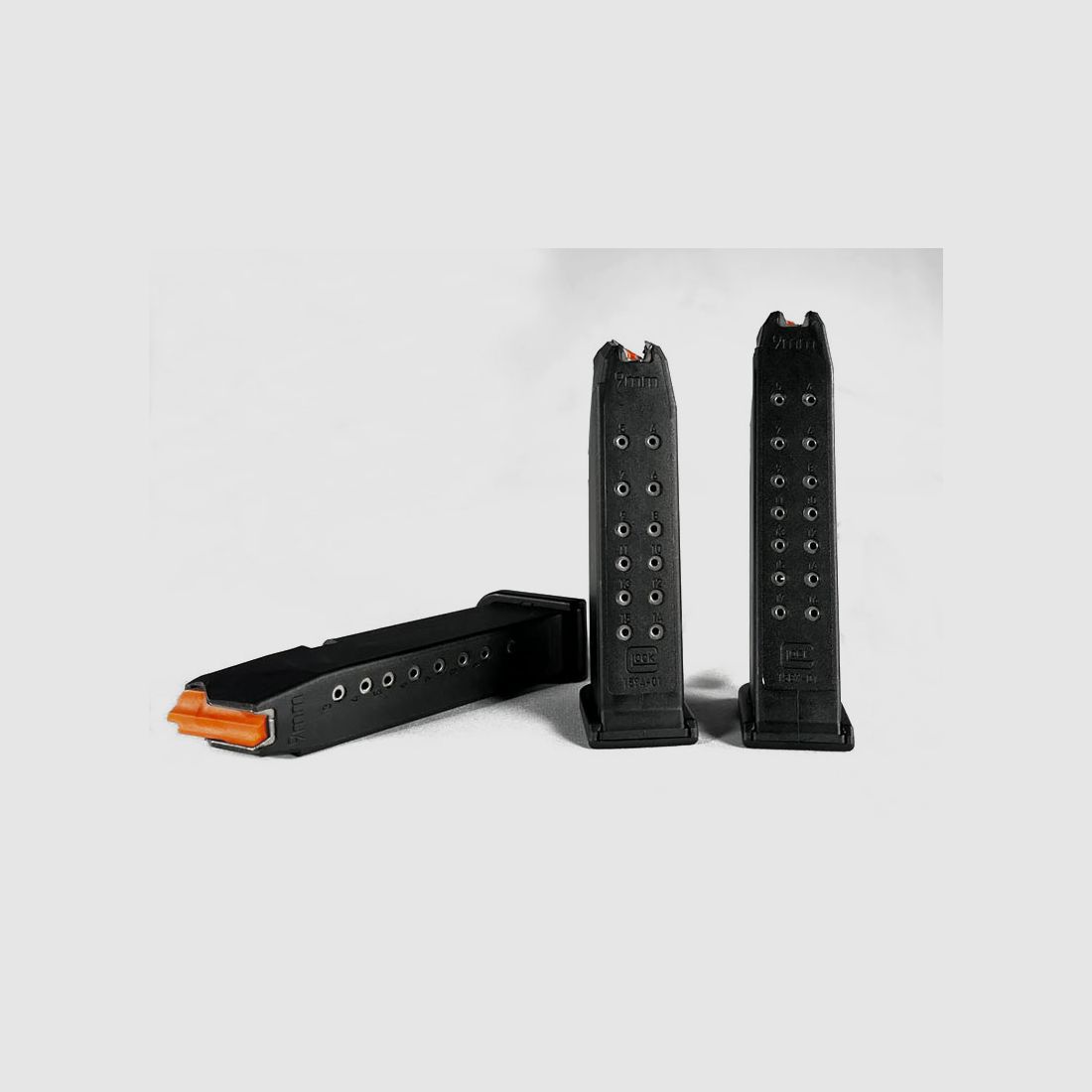GLOCK Standard-Magazine mit Zubringer signalorange 9mm, Standard - 17rd, G17 & 45