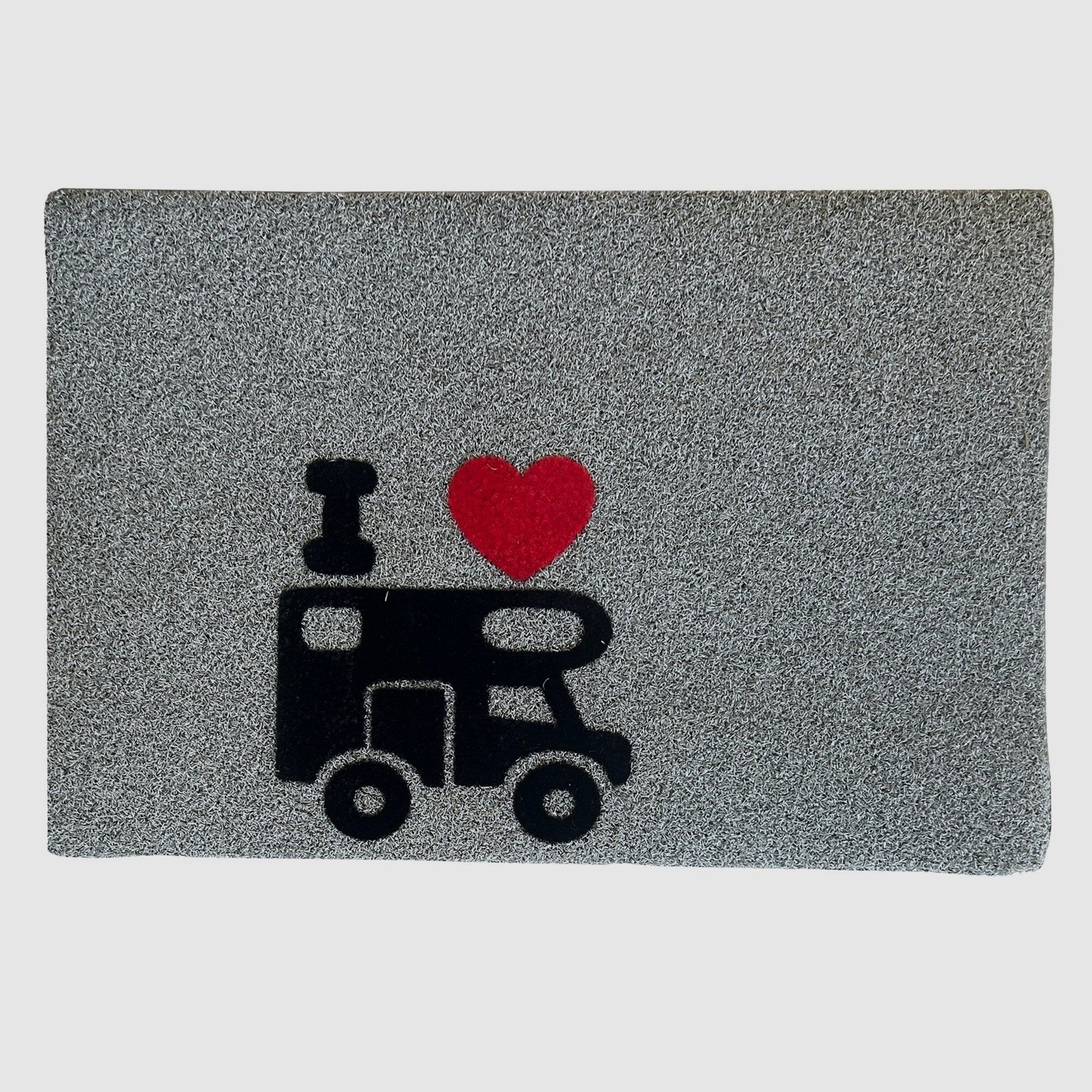 Doormat Green Flock "Grey", Caravan, image 2 of 2