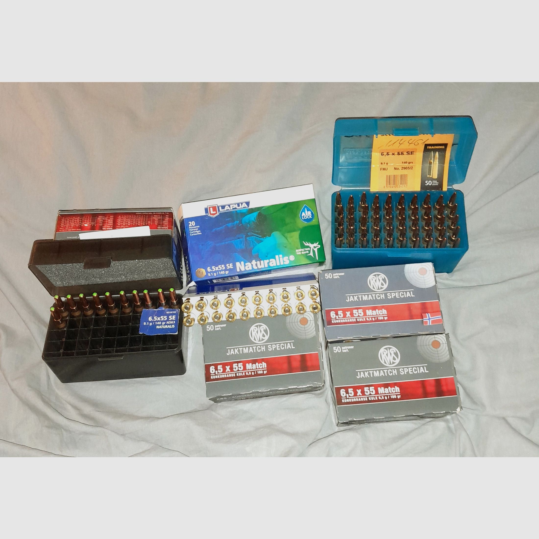 Lapua naturalis 6,5x55 SE, oraz amunicja meczowa RWS