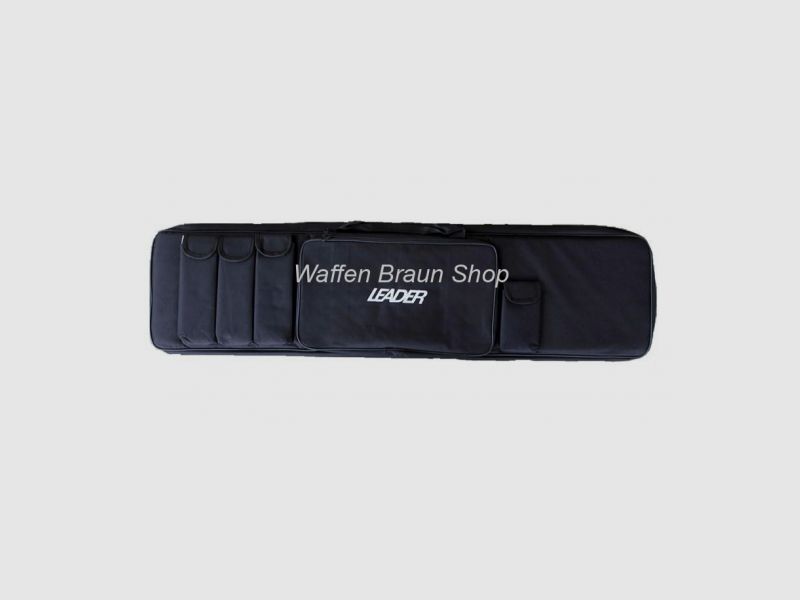 Leader Tactical Futteral Form: Eckig 120x28cm Schwarz mit 3 Magazin Taschen