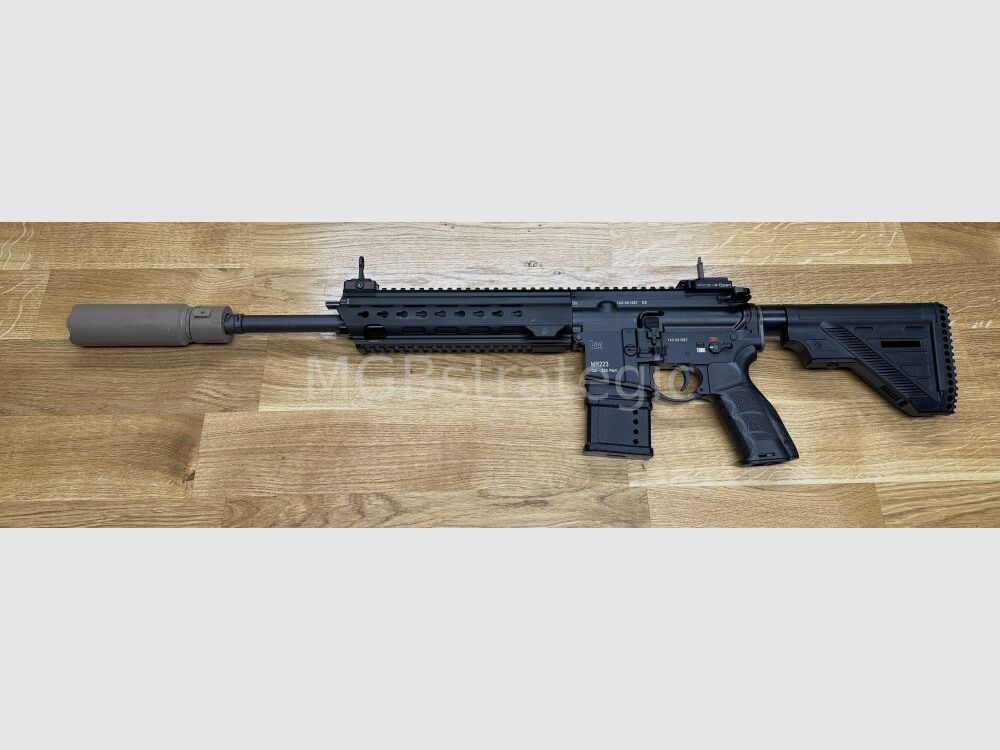 Heckler & Koch MR223 A3 Slim-Line 14,5" cañón - rifle semiautomático .223Rem supresor de fuego de boca con interfaz de silenciador - versión civil HK416 / G95K / G38 / con mejoras