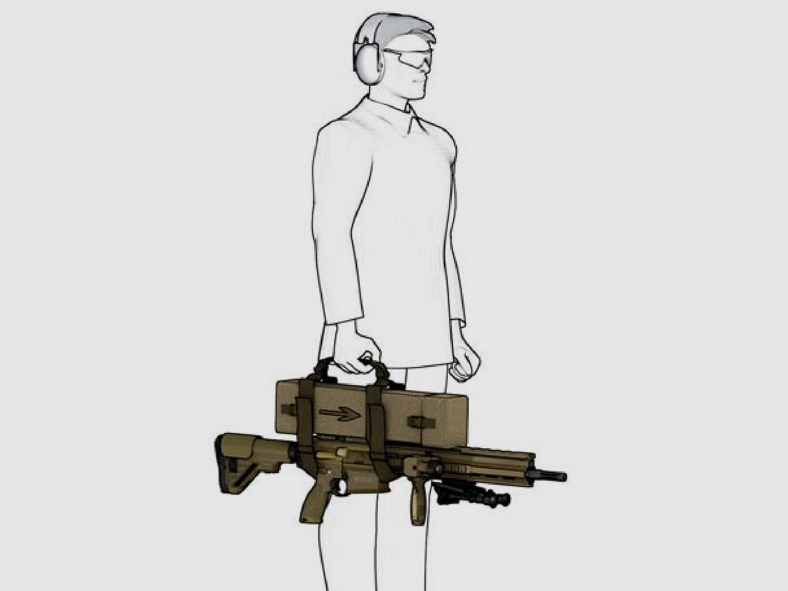 HK Sac de transport pour ZF G28Z - NEUF - G29 Mr308 Mr223 Schmidt&Bender PMII Steiner Kahles Ar10 Ar15 Heckler & Koch
