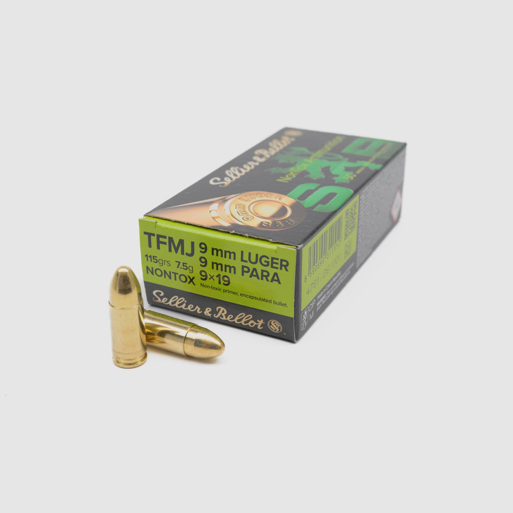 Sellier & Bellot 9 mm Luger TFMJ NonTox 7,5g/115grs.