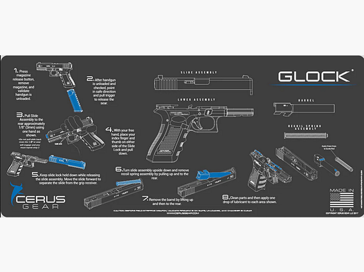 Cerus Gear – Tappetino per la pulizia – Glock Instructional Plus