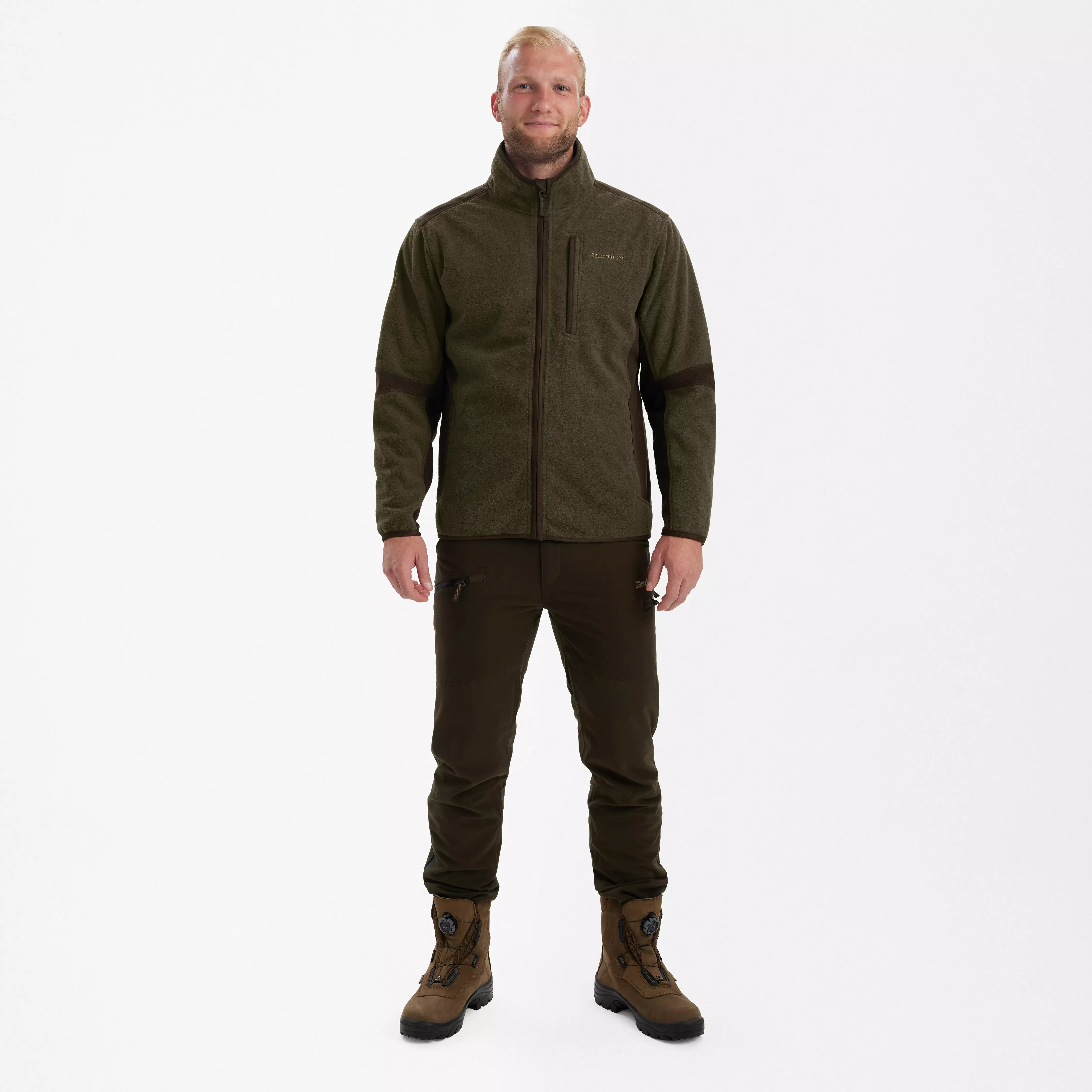 Gamekeeper Bonded Fleece Jacke - Graphite Green Melange, Bild 3 von 5