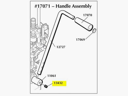Dillon 3/8"-24 x ½" Set Screw - Crank Handle