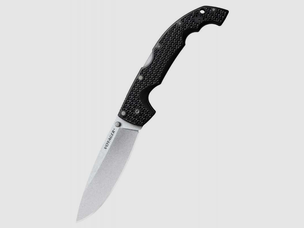 Cold Steel Voyager Drop Point XL Taschenmesser, Glatte Schneide, AUS 10A