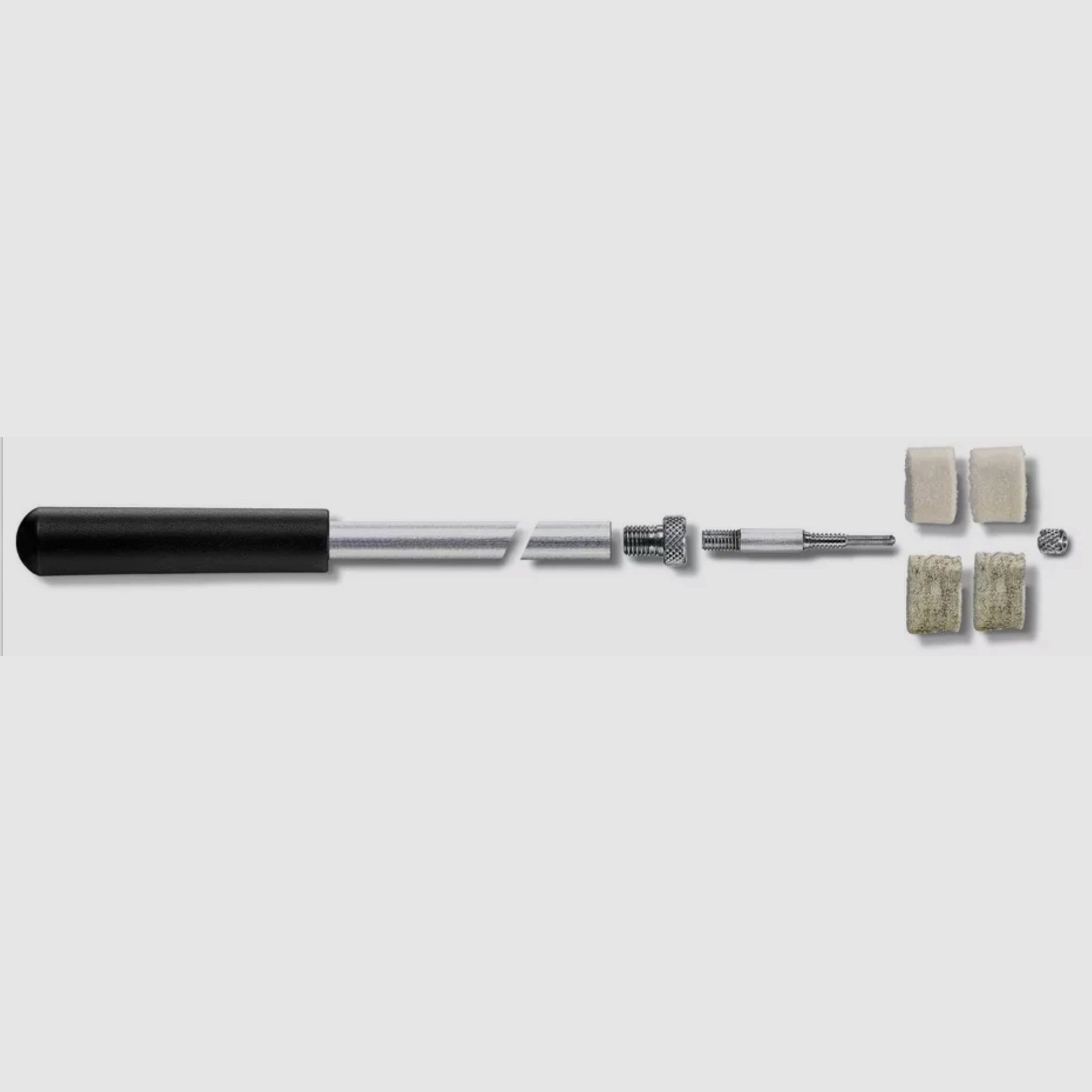 VFG 361325 Aluminium Flintenputzstock für Kaliber 12, 16, 20 2-teilig