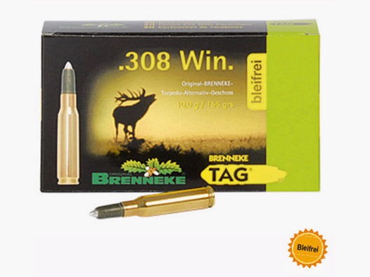 BRENNEKE 44300000 .308 Win. TAG 10g 155gr Bleifrei Langwaffenmunition