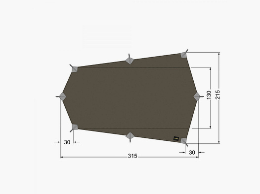 TATONKA Tarp Wing 2 LT Sonnensegel Stone-Grey-Olive