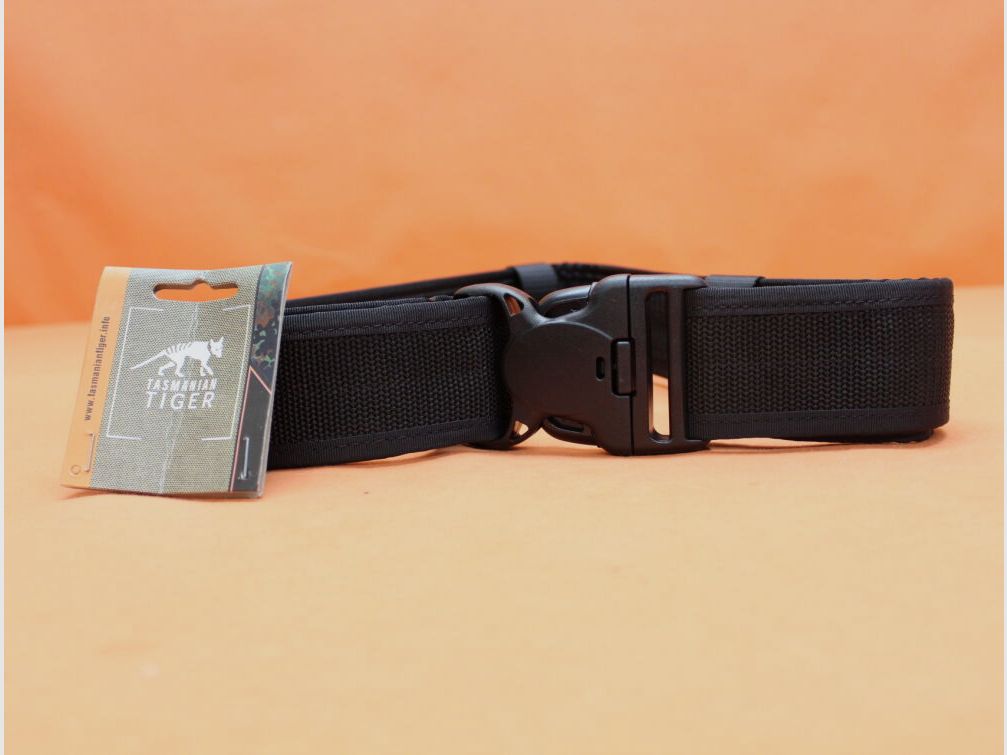 Cintura Tasmanian Tiger TT Equipment Belt esterna 040 nera (7746.040): cintura da 50 mm con lato interno in velcro taglia M, immagine 1 di 4