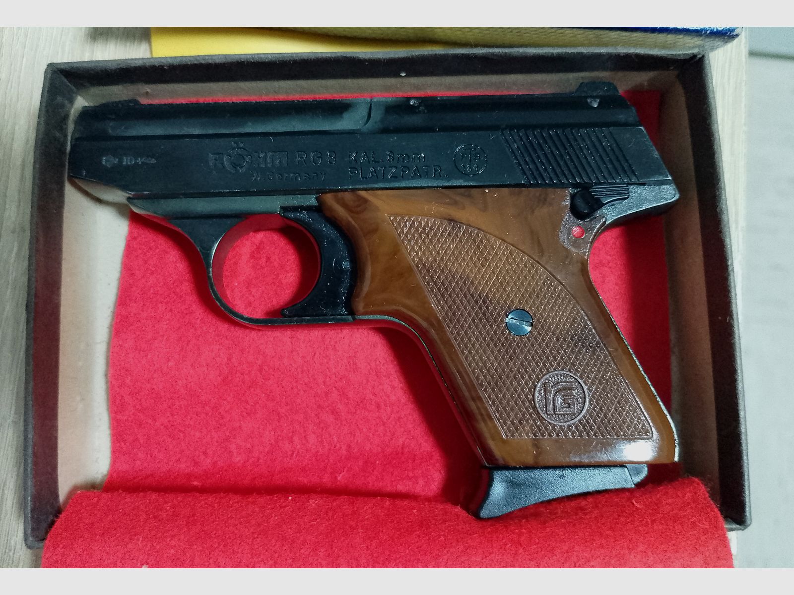 Seltene Röhm RG 8 im Kaliber 8 mm Knall/ PTB 154 mit OVP!