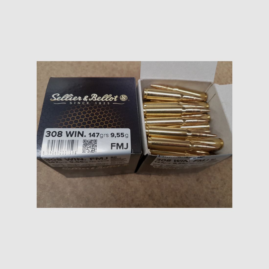 .308/147Win FMJ S&B Patronen 350 Stk.