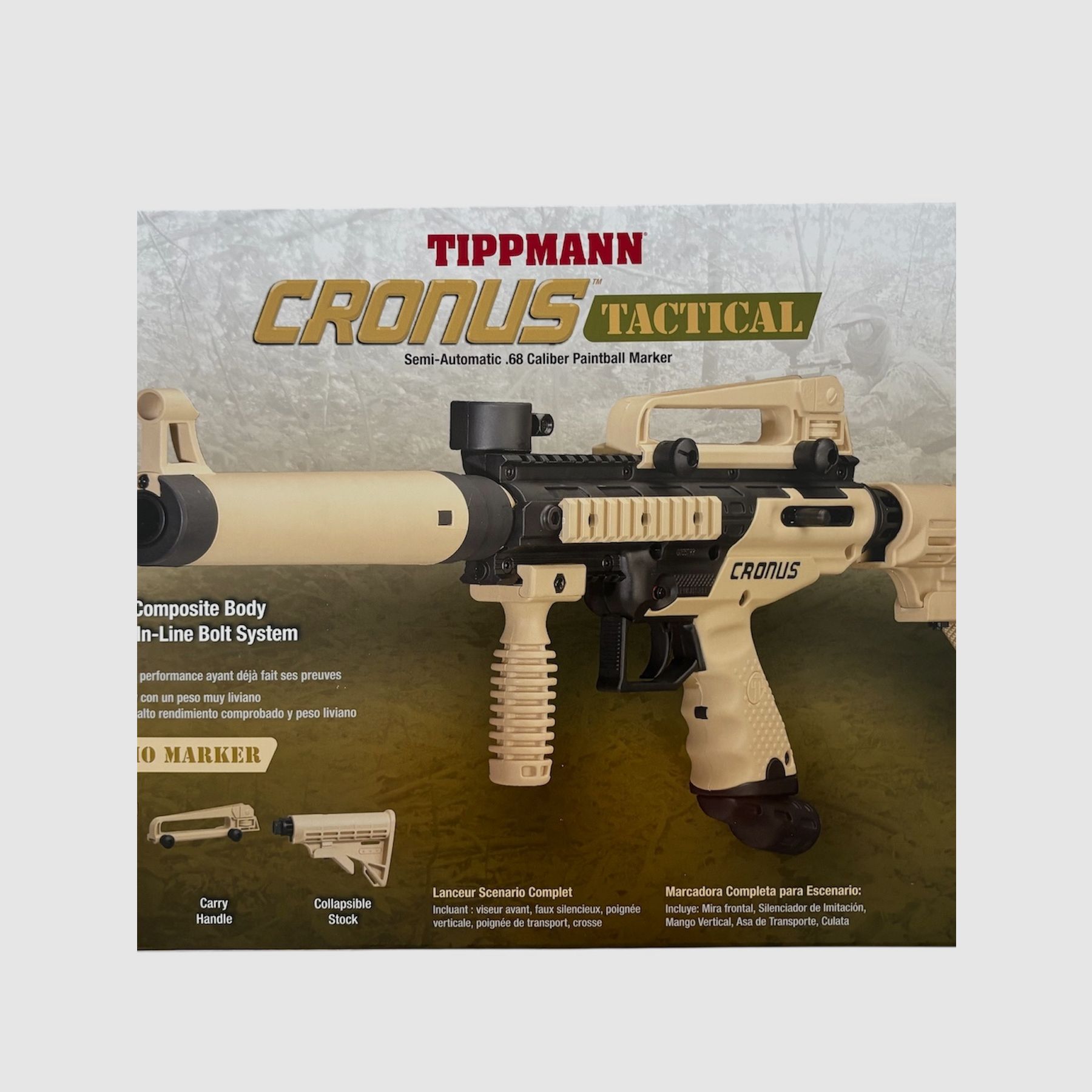 NEU OVP Tippmann Cronus Tactical Kal. .68 Paintball Markierer + 0,4L 200 Bar HP Flasche
