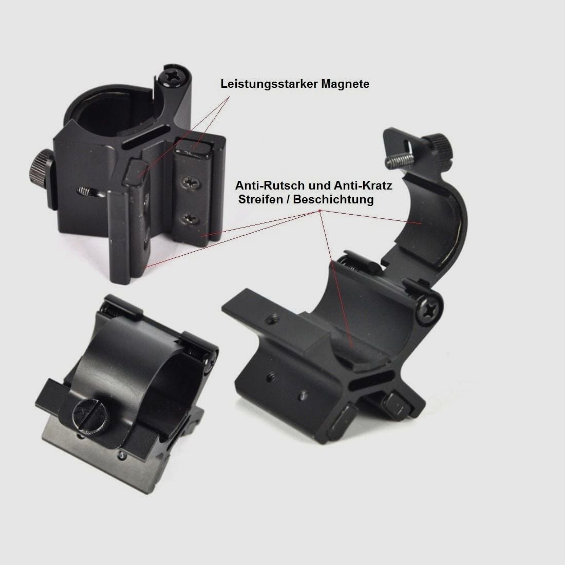 Soportes magnéticos para linternas