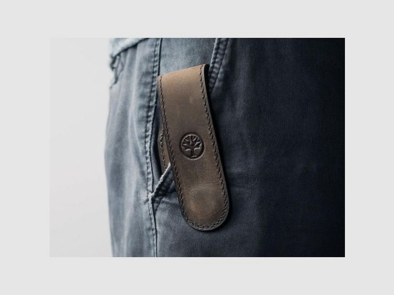 Böker Custodia in Pelle Nubuck Magnetica Marrone Piccola, immagine 3 di 6