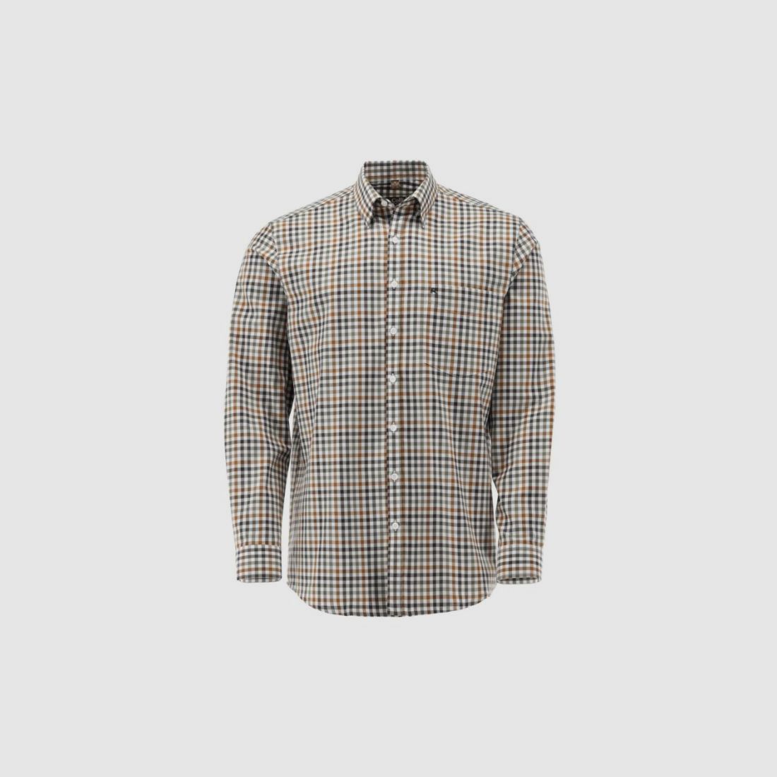 Tom Collins H-Hemd Button-Down-Kragen und Brusttasche Langarm | trachtengrün, Bild 1 von 6