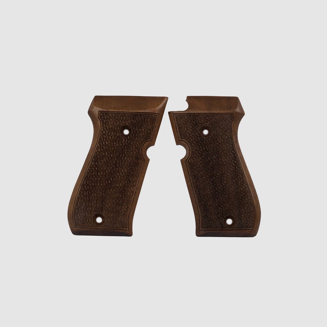 Holzgriffschalen fĂĽr Schreckschuss-, Gas-, Signalpistole Weihrauch HW 94 punziert