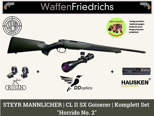 STEYR ARMS	 CL II SX Goiserer "HORRIDO No. 2" - Kaliber zur Auswahl| Komplettangebot Jungjäger - Waffen Friedrichs