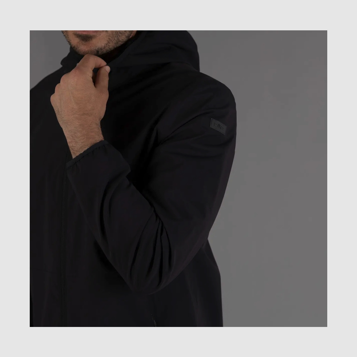 CMP Herren Jacke aus zwei Lagen Stretchgewebe Anthrazit