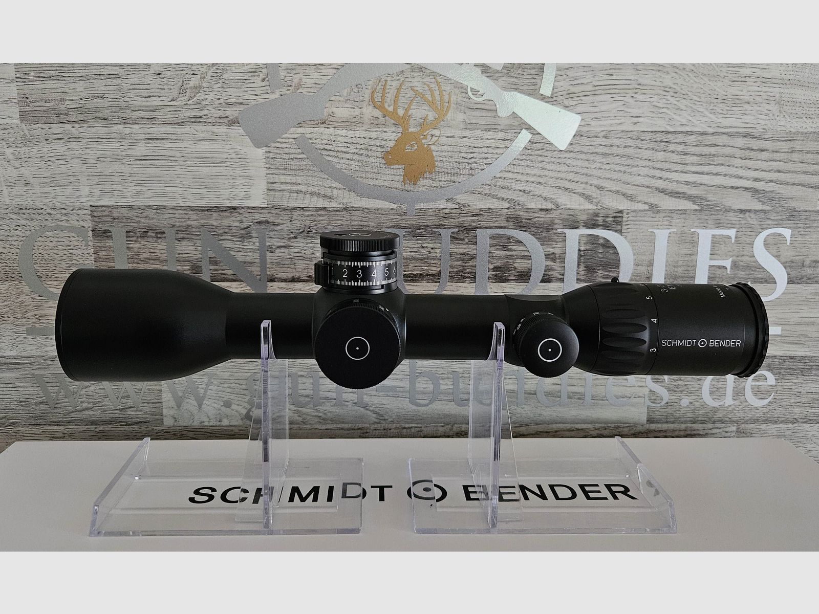 Schmidt & Bender EXOS 3-21x50 Absehen D7 mit Leuchtpunkt + ASV ST II-B LT - Neuware vom Fachhandel