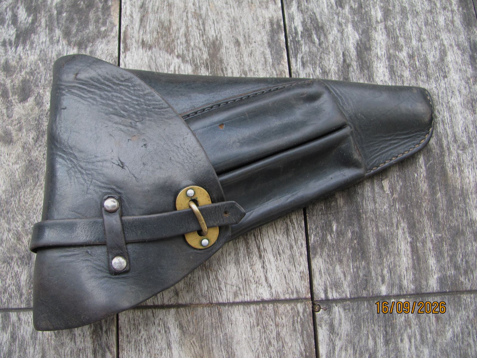Pistolentasche Vollleder schwarz Original für Husqvarna M40 oder Lahti L37, Bild 1 von 3