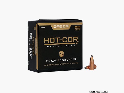 GESCHOSSE – SPEER – HOT-COR 30 KAL | 150GR .308″ SPITZER SP (100 STK)