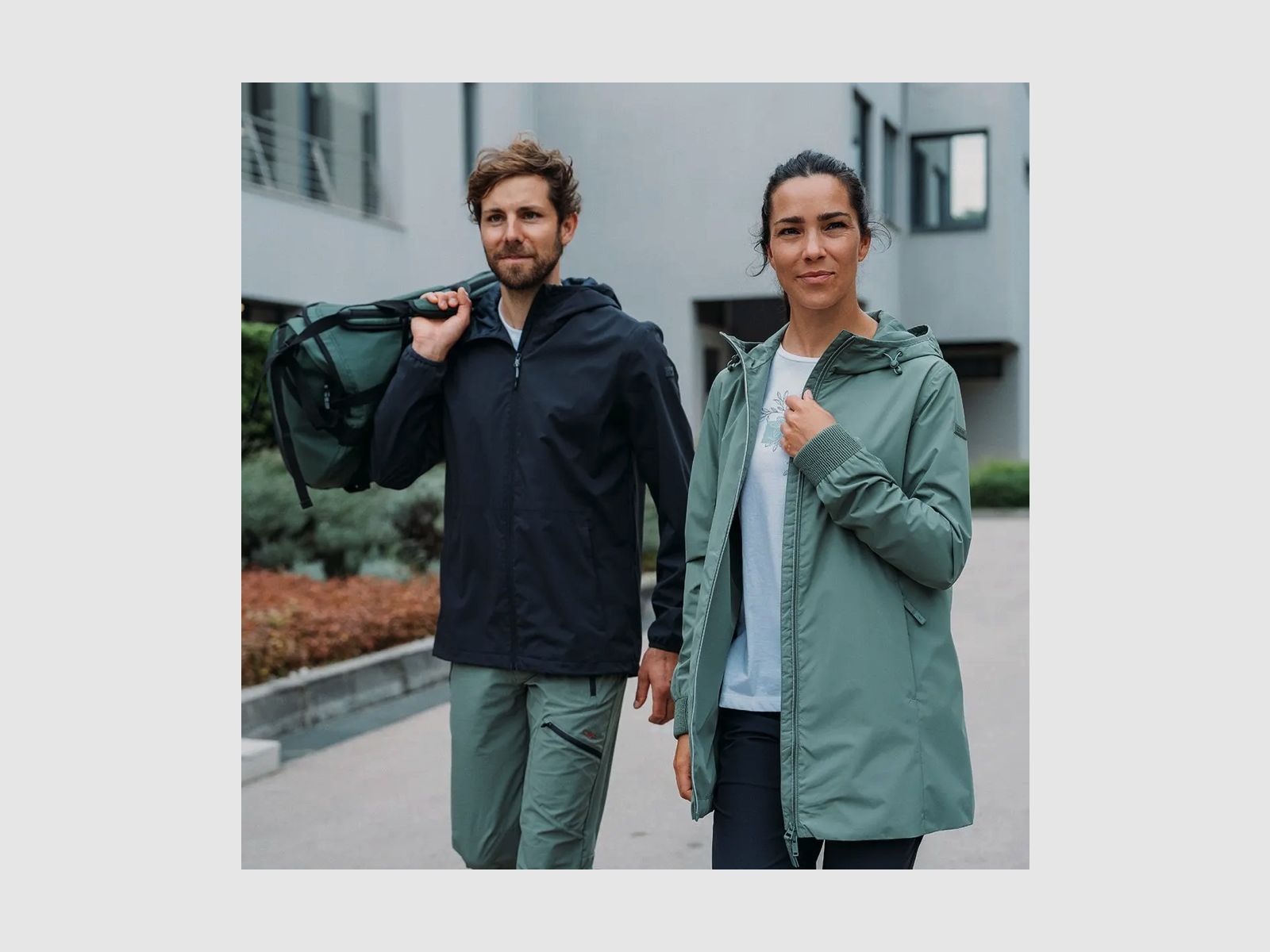 CMP Herren Jacke aus zwei Lagen Stretchgewebe Anthrazit