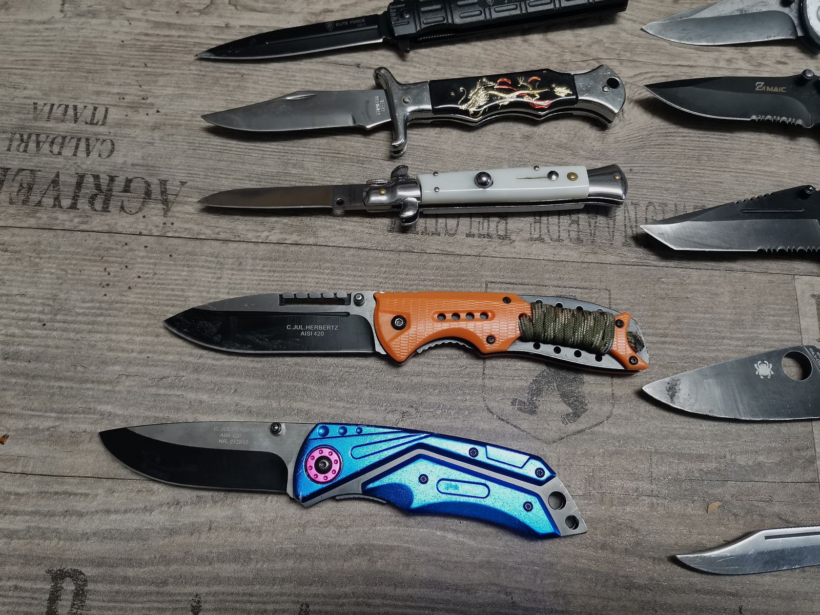 Messer Konvolut Böker Haller Herbertz etc. Karambit Einhandmesser Dolch Springmesser