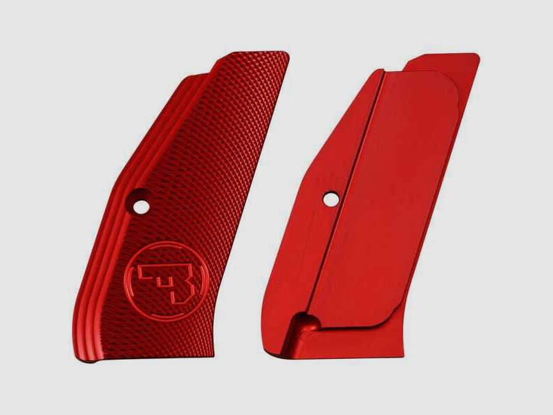 Griffschalen Alu red SP01 lang ohne Jetfunnel