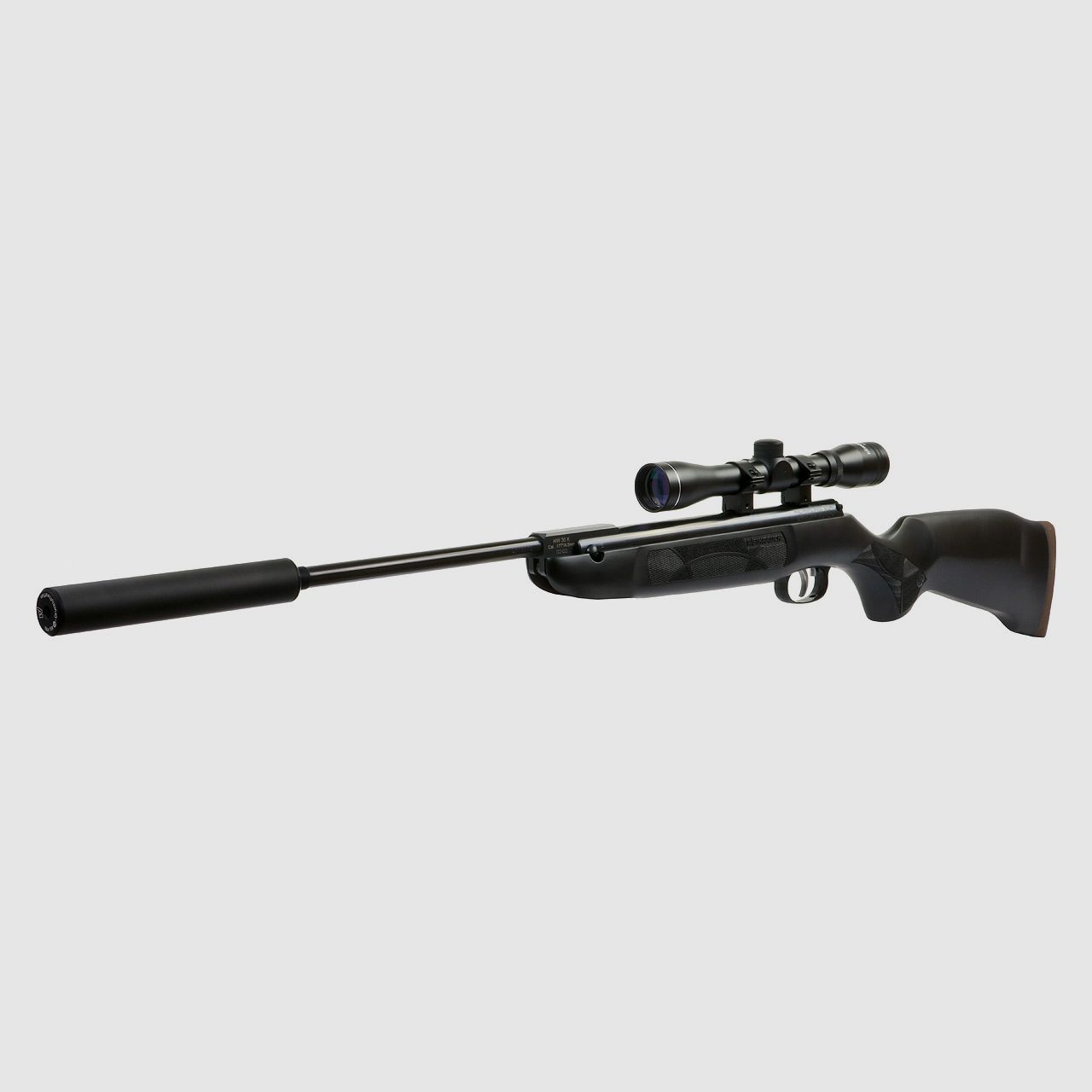 Luftgewehr Set Weihrauch HW 30 S brĂĽniert schwarzer Buchenholzschaft SchalldĂ¤mpfer Zielfernrohr 4x32 ZubehĂ¶r Kaliber 4,5 mm (P18)