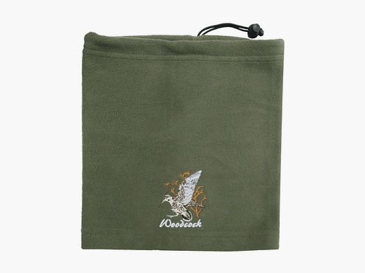 Fleece-Schal mit weißem Wachtel-Druck
