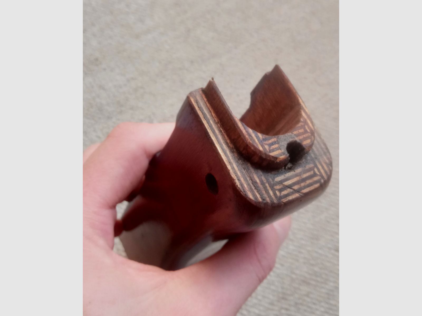 Original Russian RPK grip & handguard made of laminated wood with ferrule fitted for AK (AK74 / AK-100 / Saiga / AKM / Yunker 2/3/4 / Cybergun)