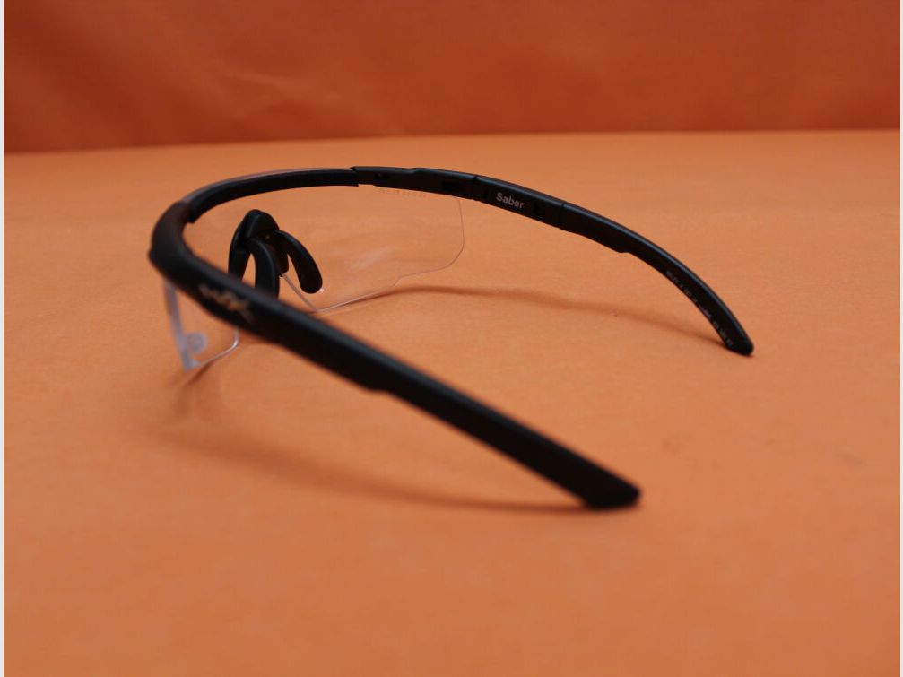 Wiley Wiley X Schutzbrille SABER Advanced clear/ farblos Gestell: schwarz/ matt, incl. Sportband.