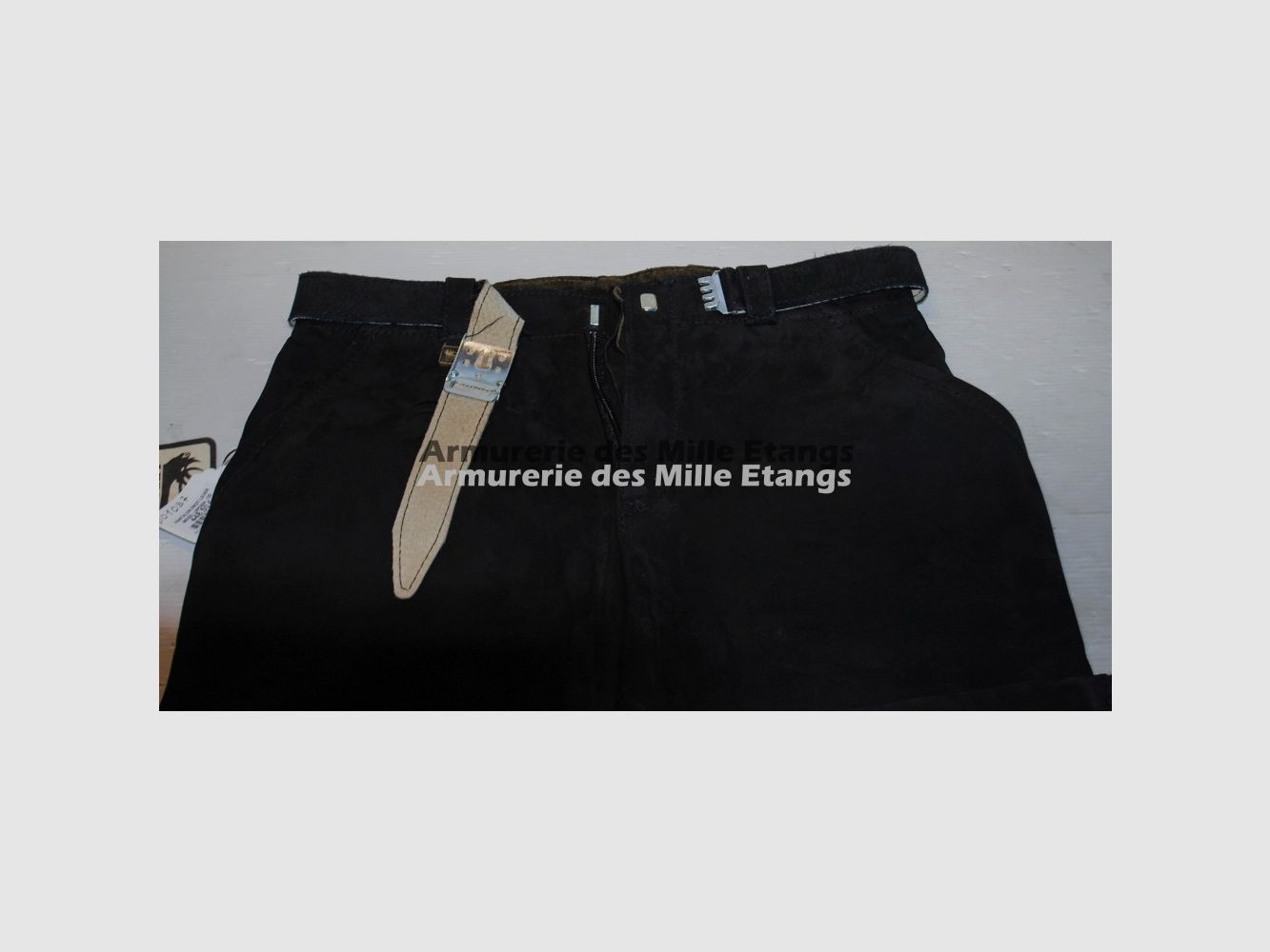 PANTALON CUIR DROIT LEDER WEISS NEUF, image 4 sur 7