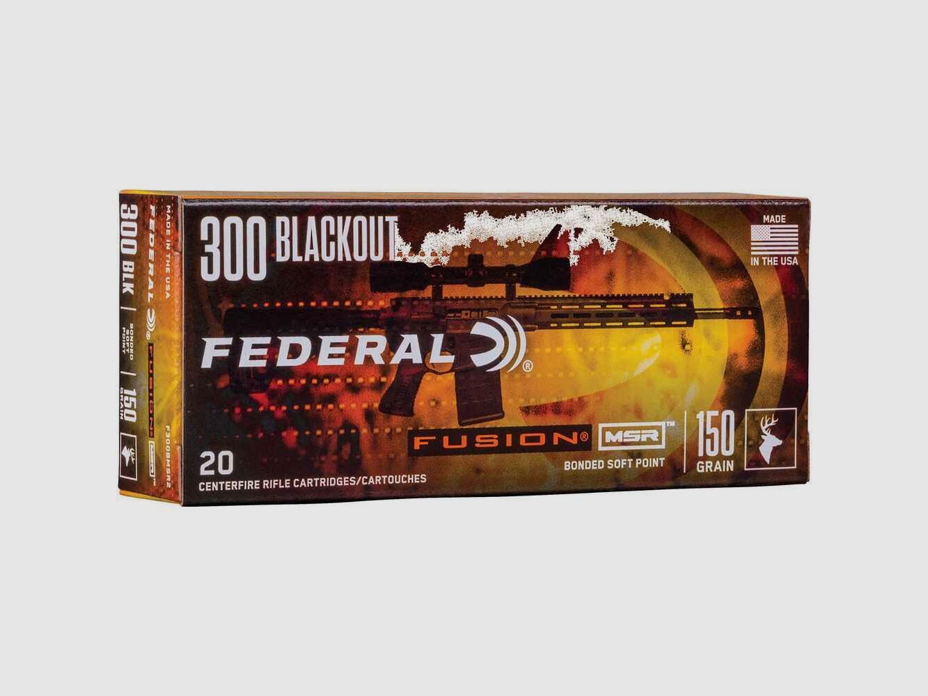 .300 AAC Blackout Fusion 9.7g/150grs. Federal Ammunition