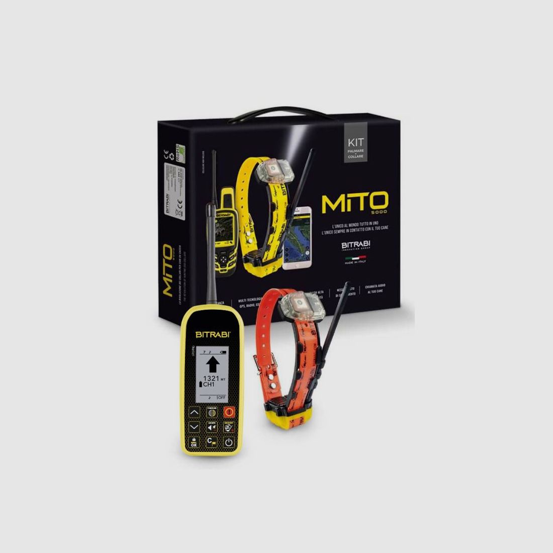Kit Halsband MITO 5100 und Handgerät BS PLANET 103 LEGEND mit Bluetooth und Beeper Art. BTB5100BTLEGEND-B BITRABI, Bild 2 von 3