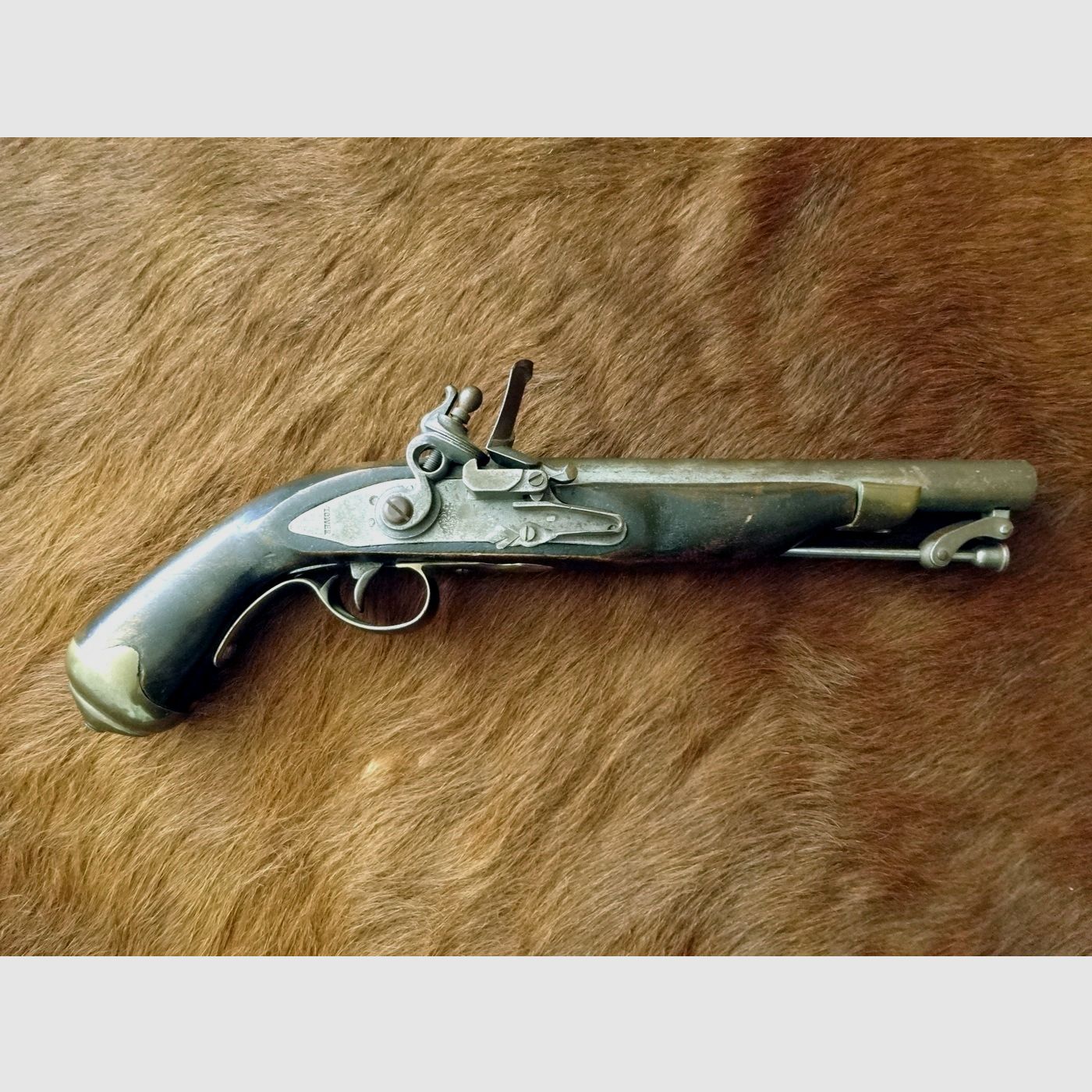 Antique flintlock pistol caliber .50
