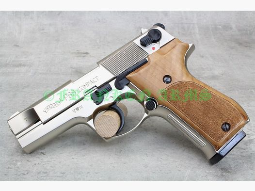 Umarex Walther P88 Compact 9mm P.A. vernickelt Holzgriffschalen