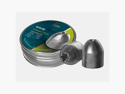 H&N - Luftgewehrmunition H&amp;N Grizzly - 150 Diabolo Kal. 6,35 mm / .25 - Versandkostenfrei