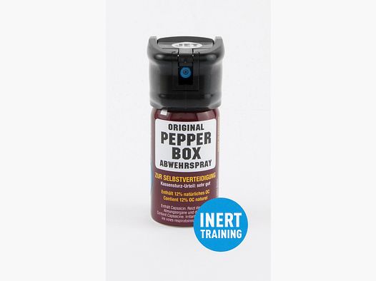 Pepper spray Pepper-Box small with flip top for training with liquid jet