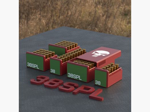 Filamelt Munitionsbox / Ammo Box .38 Special – Patronenbox ‘Schiebedeckel’ – 10 / 20 / 25 / 50 Runden