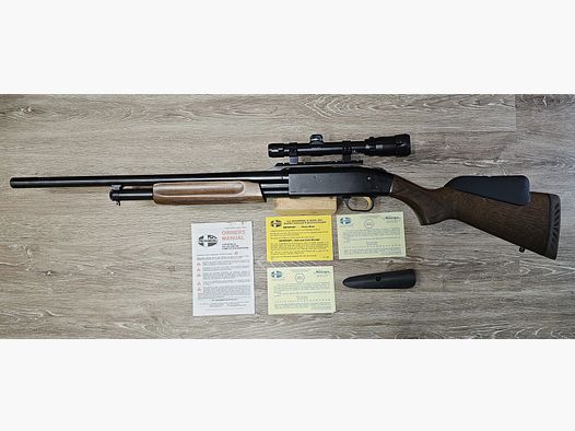 Mossberg 500A Slugster (Eerste eigenaar) – Kal. 12/76 (ook 12/70) – Getrokken loop & Bushnell Optiek