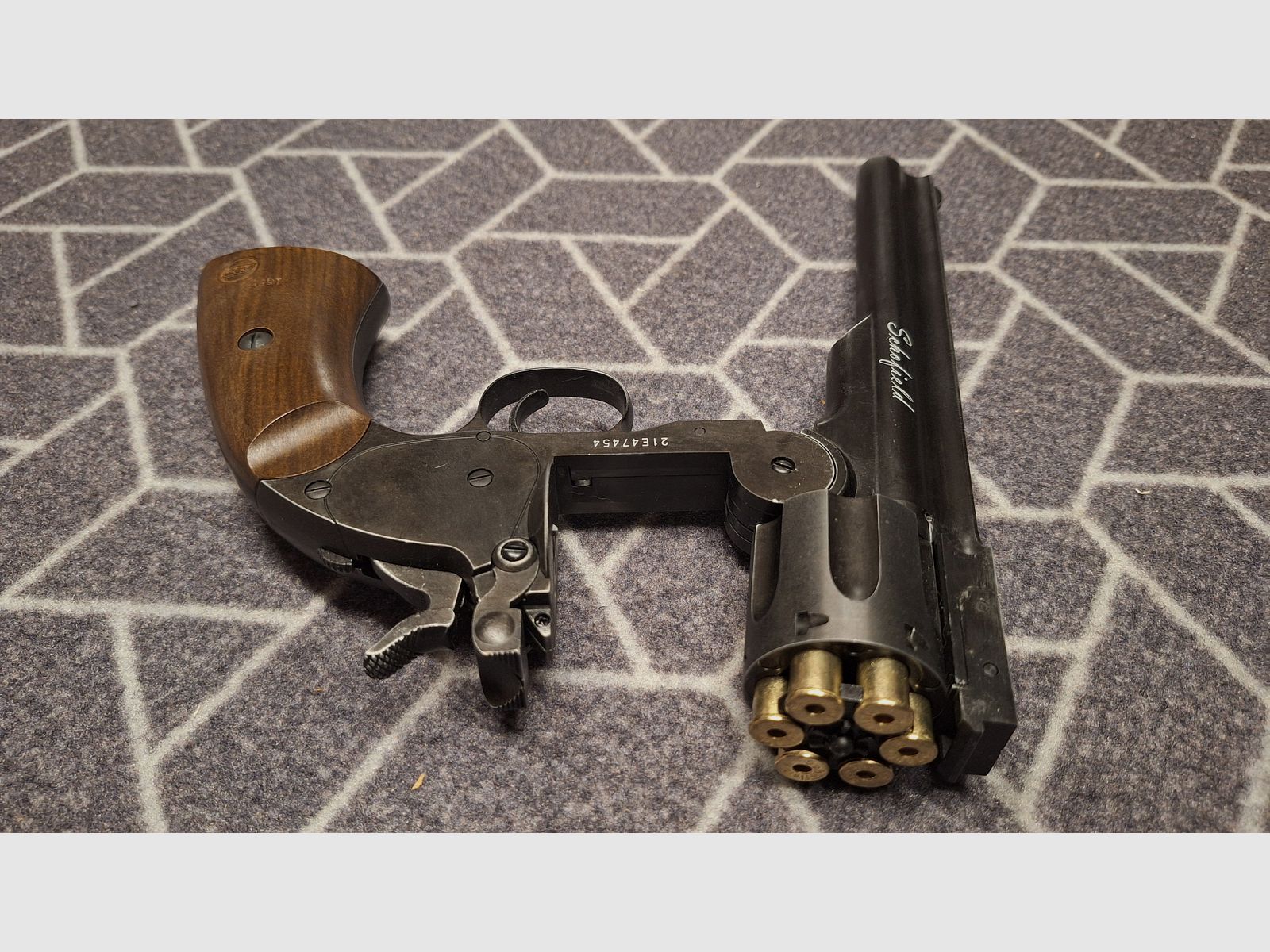 ASG Schofield 1877 6 Zoll Revolver Vollmetall CO2 6mm BB Aging Black