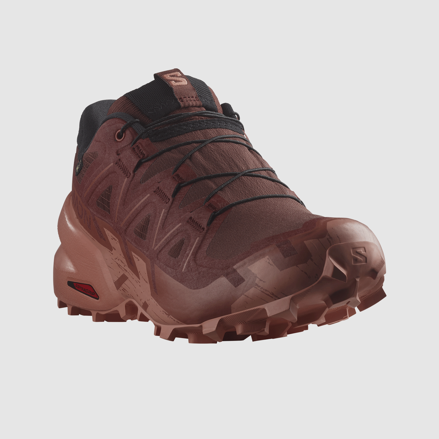SALOMON – DAMY – SPEEDCROSS 6 GTX W Rum Raisin / Barn Red / Canyon Clay, zdjęcie 2 z 7