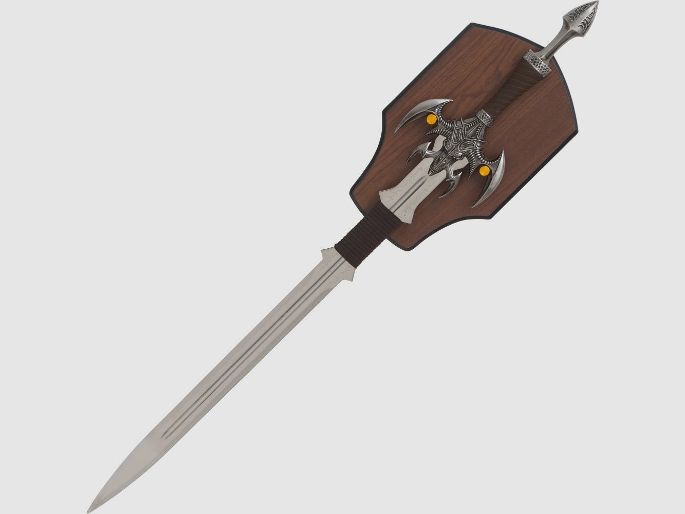 Fantasy Schwert mit geformtem Drachenschädel