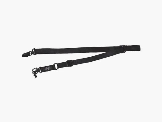 Rifle sling / carrying strap with carabiner, adjustable 45-135cm, black