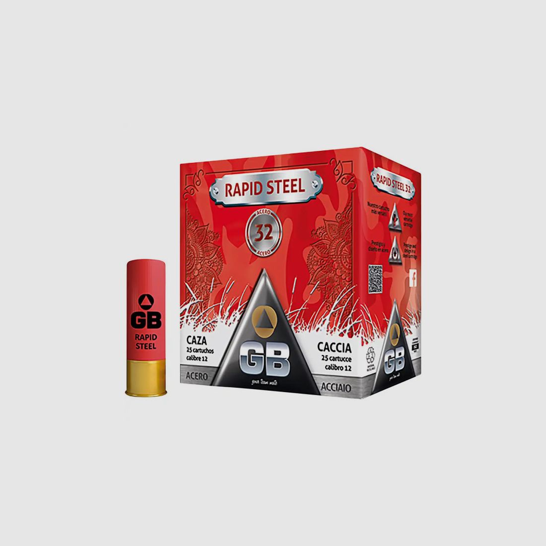 GB RAPID STEEL 12/70 - 32G - 3,0 MM / NR. 5 - 25 SCHUSS