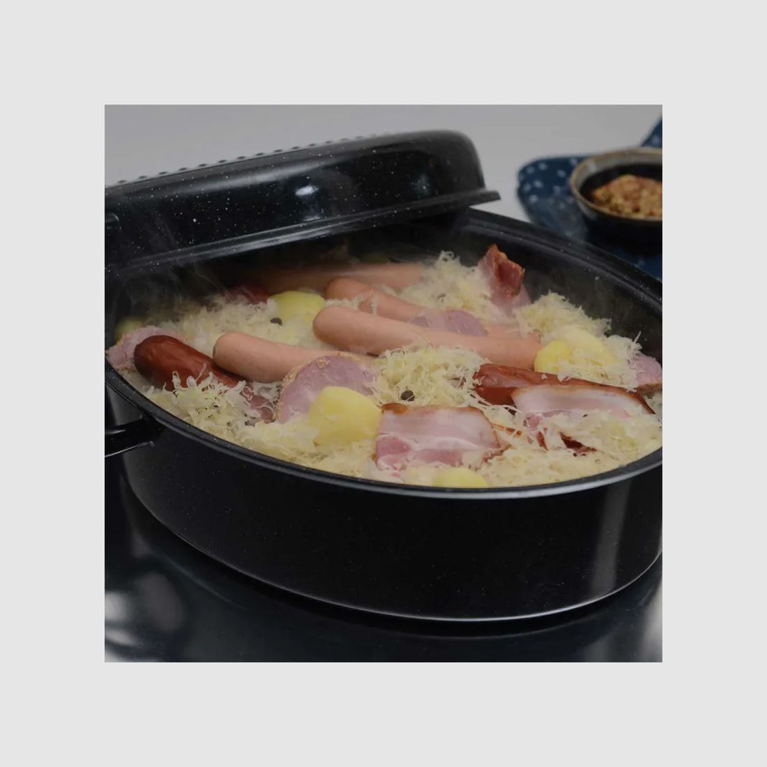 Asador de acero esmaltado ultraligero, imagen 7 de 10